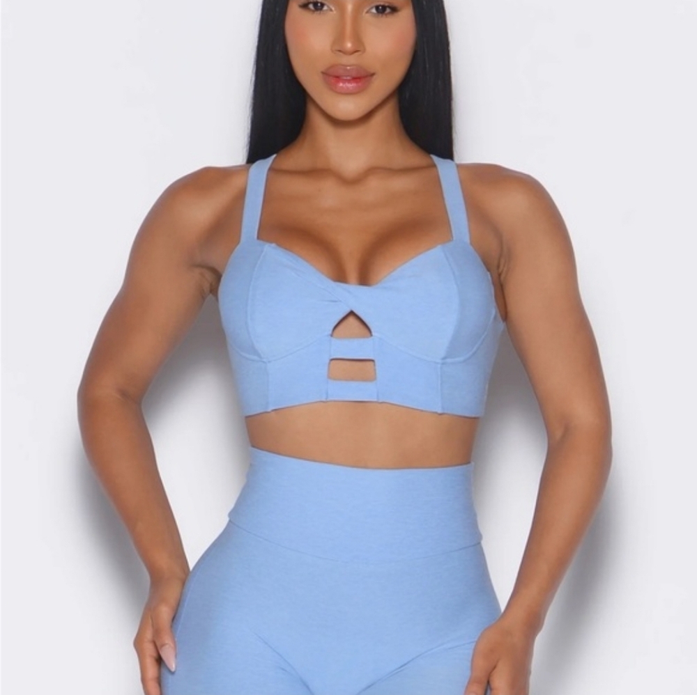 Women's Blue Sport Bra - Picture 1 of 2
